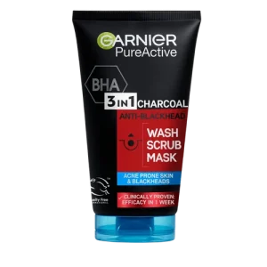 Garnier Pure Active 3 in 1 Wash,Scrub & Mask